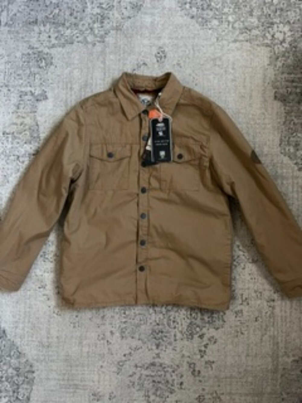 NWT MBX Premium Goods Fleece Lined Cotton Jacket Tan Men's M